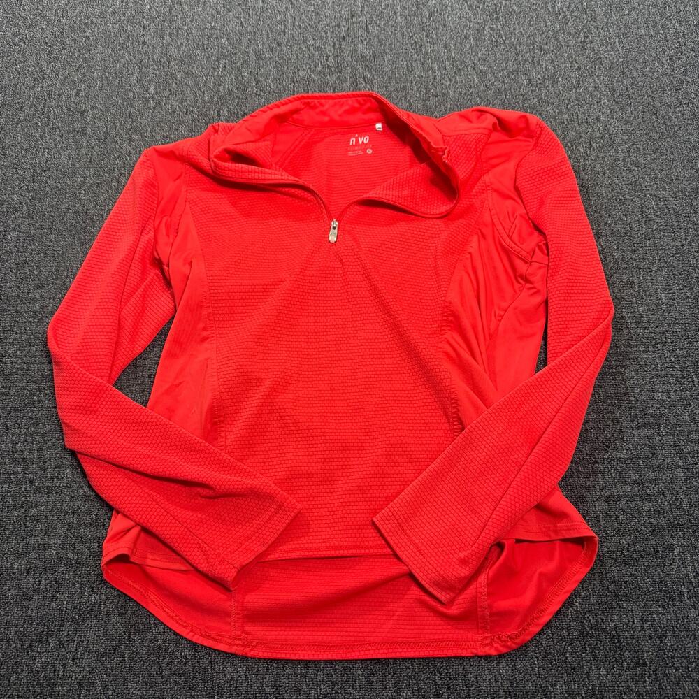 Vintage Y2K Nivo Red 1/4 Zip Golf Tennis Longsleeve Quarter Zip Medium
